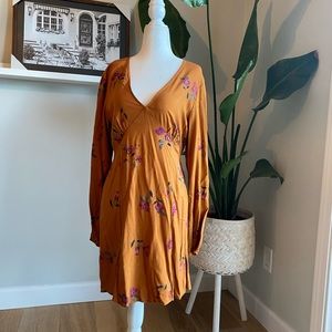 Deep V Floral Dress.